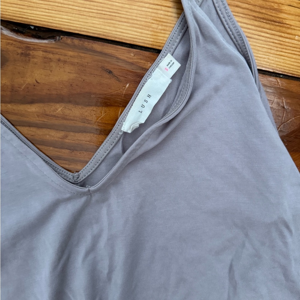 Lush Soft Mauve Gray Sleeveless Top